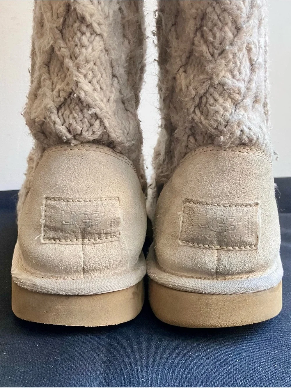Ugg Boots Woman S-10 Cardy Lattice knit Tan Oatmeal
